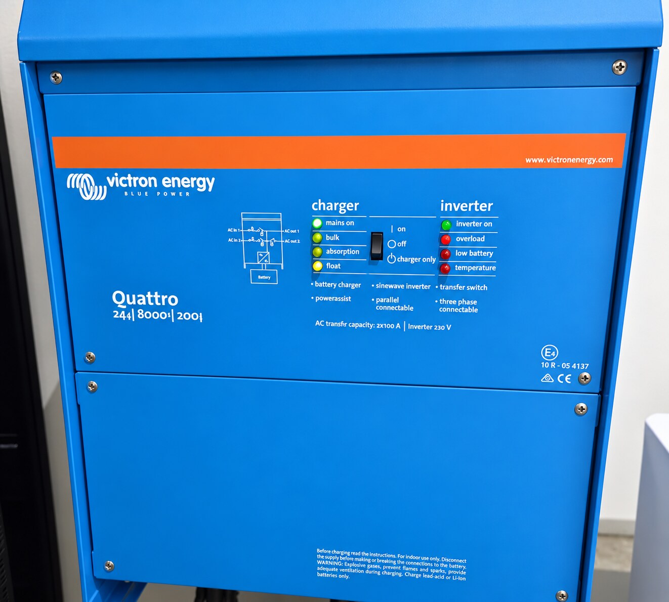 Victron Quattro inverter-charger installed