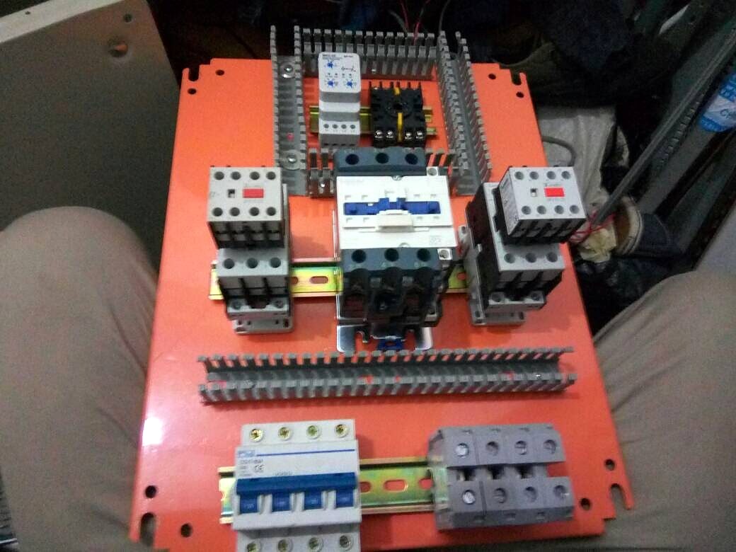 Panel back-plate being built