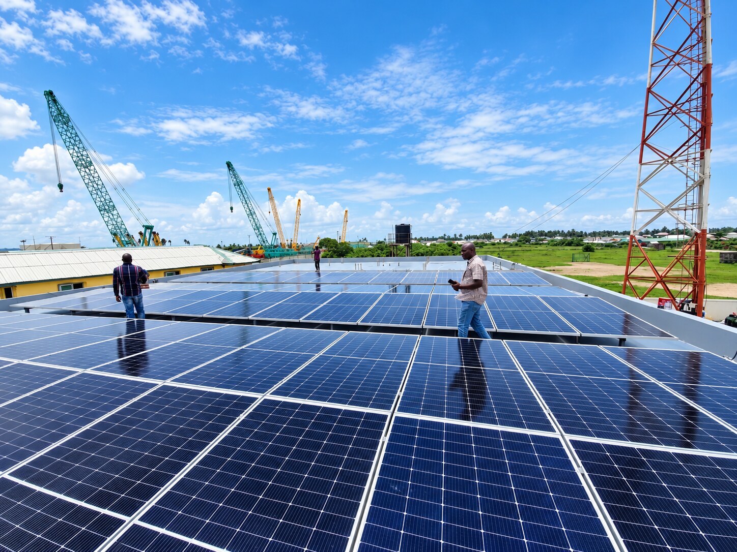 BEP crew on a rooftop solar installation